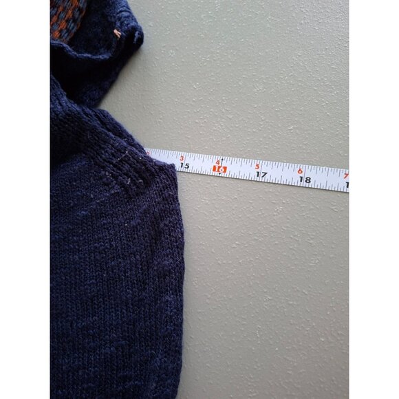 New Directions Knit Fringe Cardigan Vest Small Boho Aztec Sweater Wrap Fringe - Picture 6 of 7